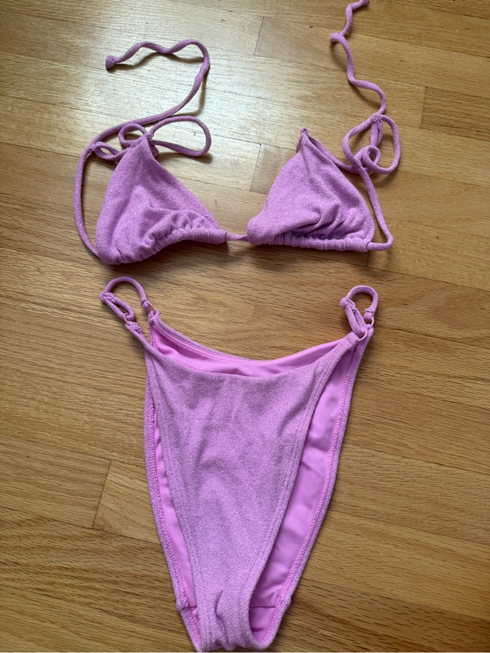 pink sparkly bikini